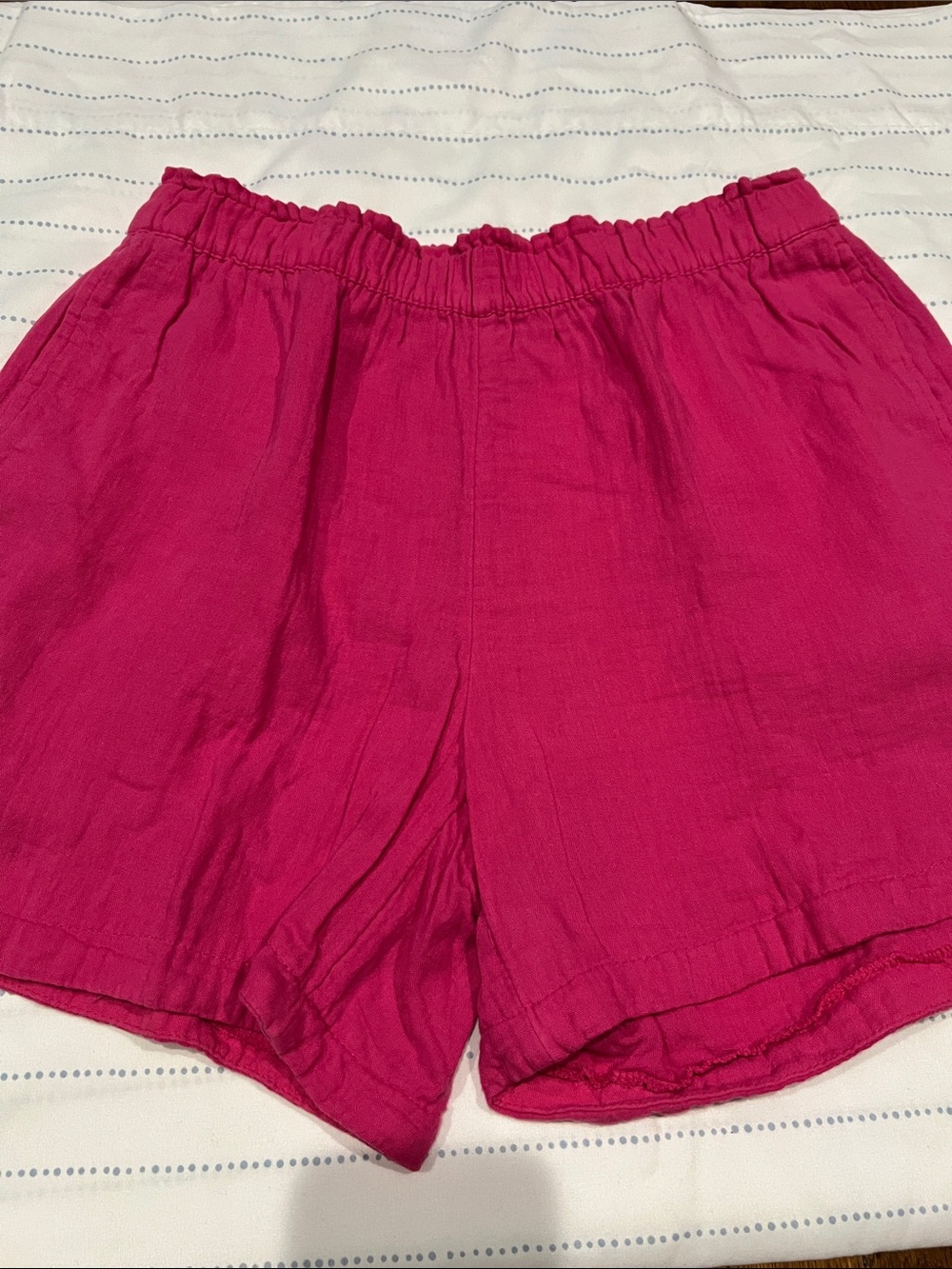 Women’s Elastic-Waist Hot Pink Shorts